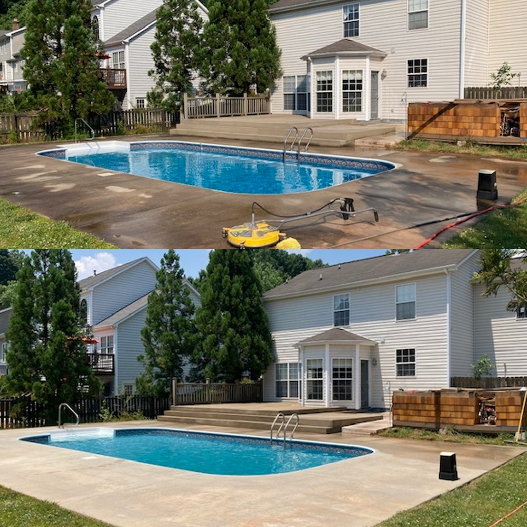 Pool before after