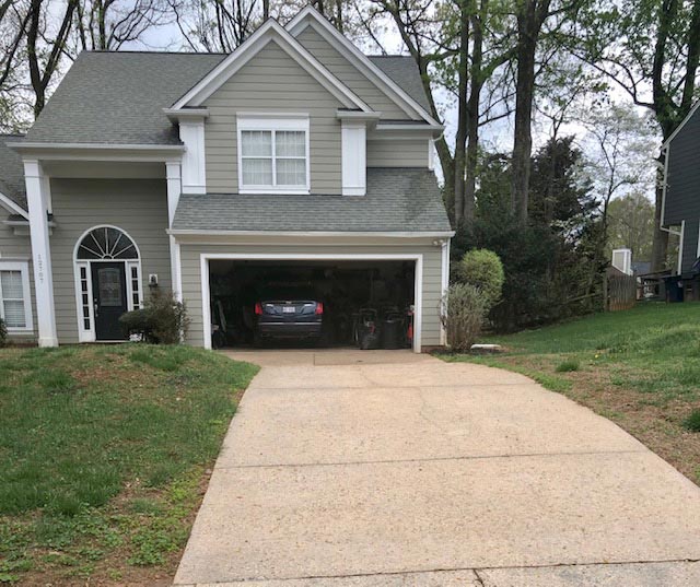 House wash roof cleaning and gutter cleaning on hollyhock lane in huntersville nc